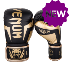 Venum - Elite Boxing Gloves - Black/Gold